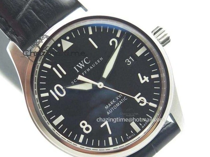 MIROTIME 0516 Mark XVI 1:1 Best Edition MK Maker SS Black Dial A2892 On Black Leather Strap Chic 7371